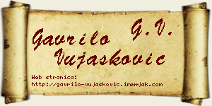 Gavrilo Vujašković vizit kartica